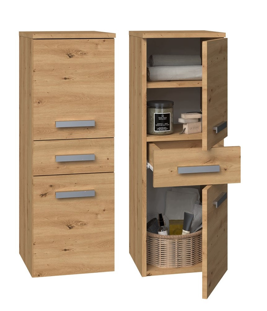 Bathroom Cabinet Standing Narrow Oak Artisan Bookcase Post Shelves For Bathroom