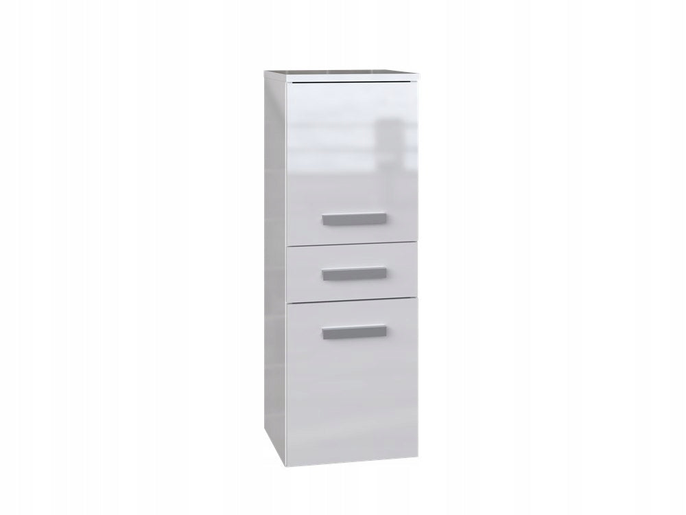 Bathroom Cabinet White Gloss Standing Bookcase 30cm Post White Narrow Manufacturer code Łazienkowy Stojący Do Łazienki Niska Szafka