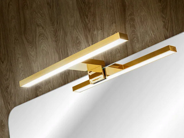Bathroom LED Lamp 30 cm above Mirror Cabinet for Bathroom Gold JULIET GOLD Color yellow