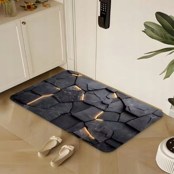 Bathroom Mat 80x50 Non-Slip Absorbent Soft Rug Stone Manufacturer code Mata Z3055