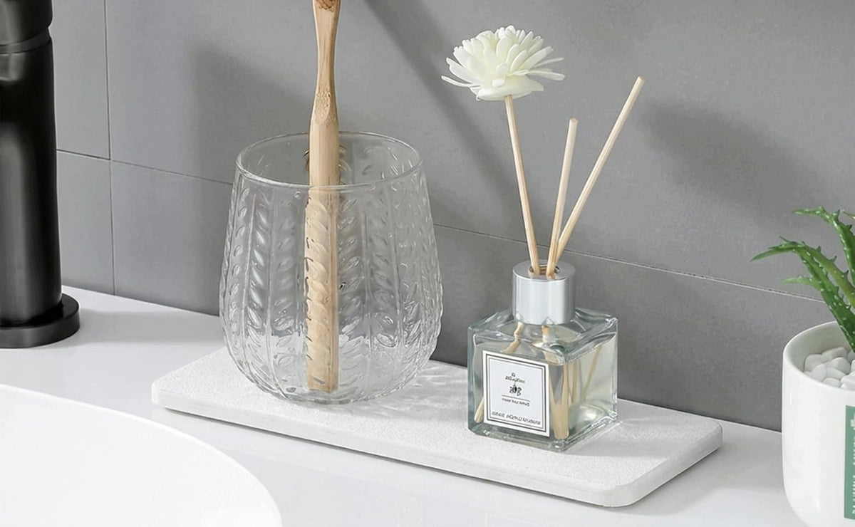 Bathroom Mat Diatomite QUICK-DRYING Stone 60x40 + Tray 20x10 cm Brand no brand