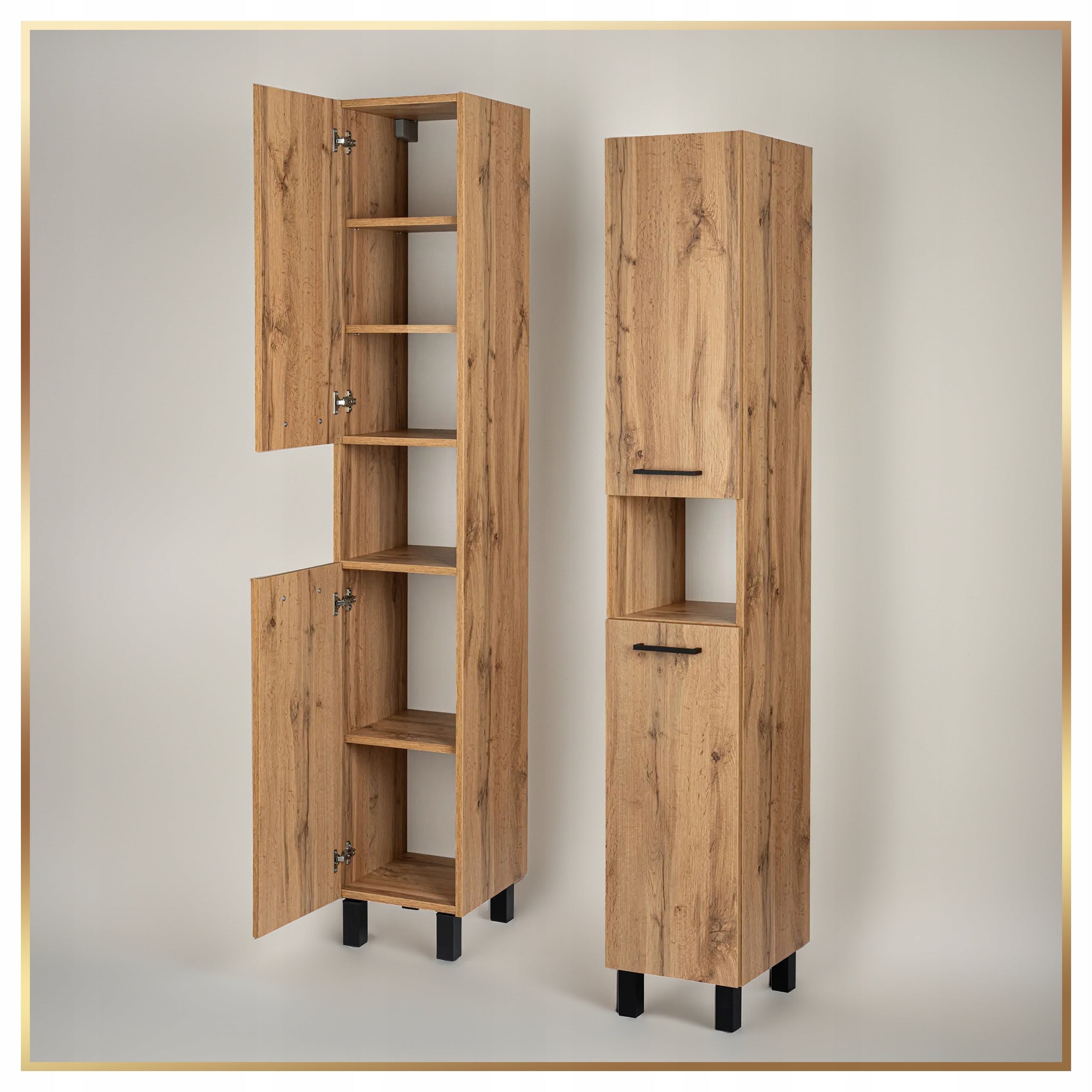 Bathroom Post Chimney High Standing Cabinet 30x180 Oak Wotan Shelves Door EAN (GTIN) 5906530493815