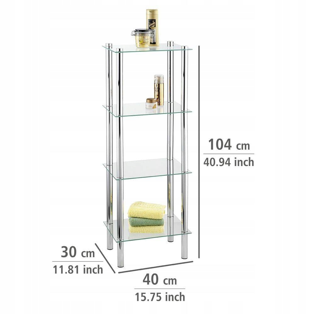 Bathroom RACK METAL glass 4 levels WENKO Furniture color metal
