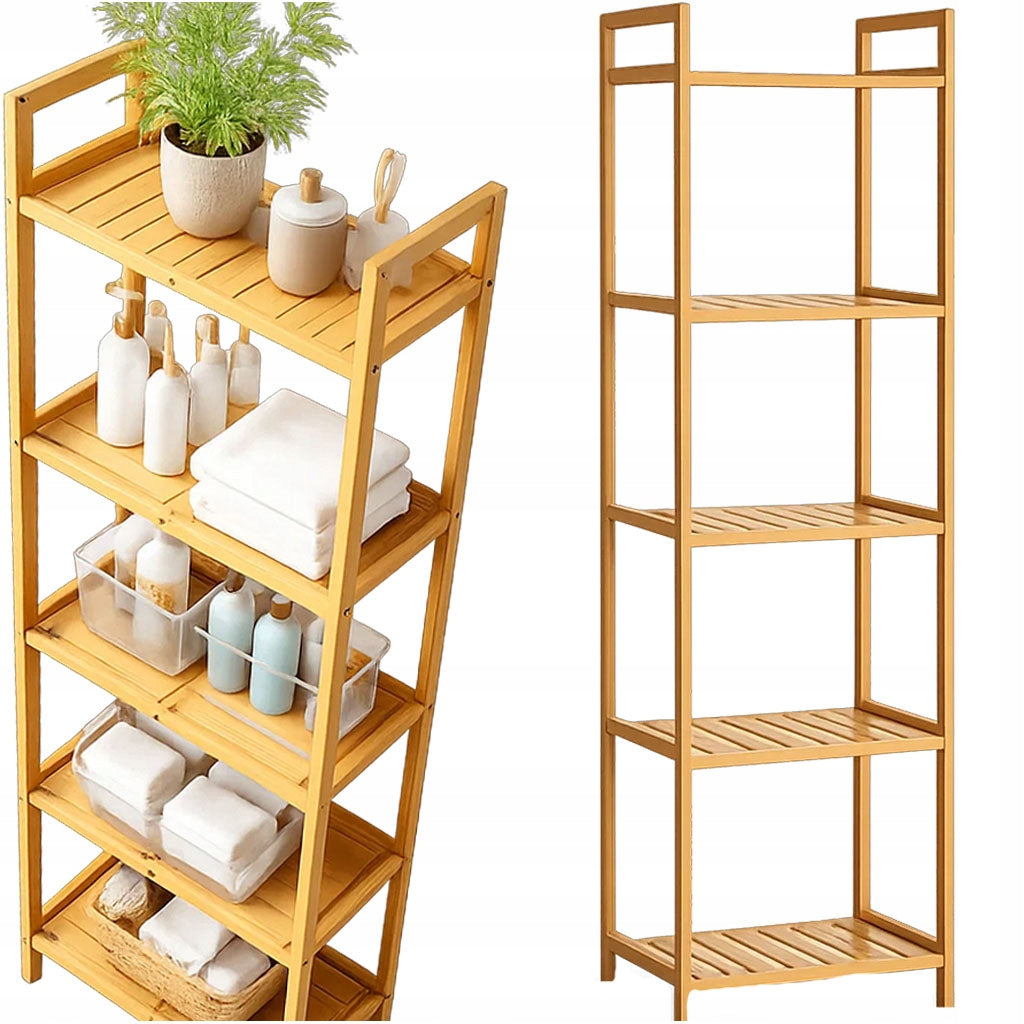 Bathroom Rack Shelf Bamboo Ladder Rack Universal Bamboo Packaging status original
