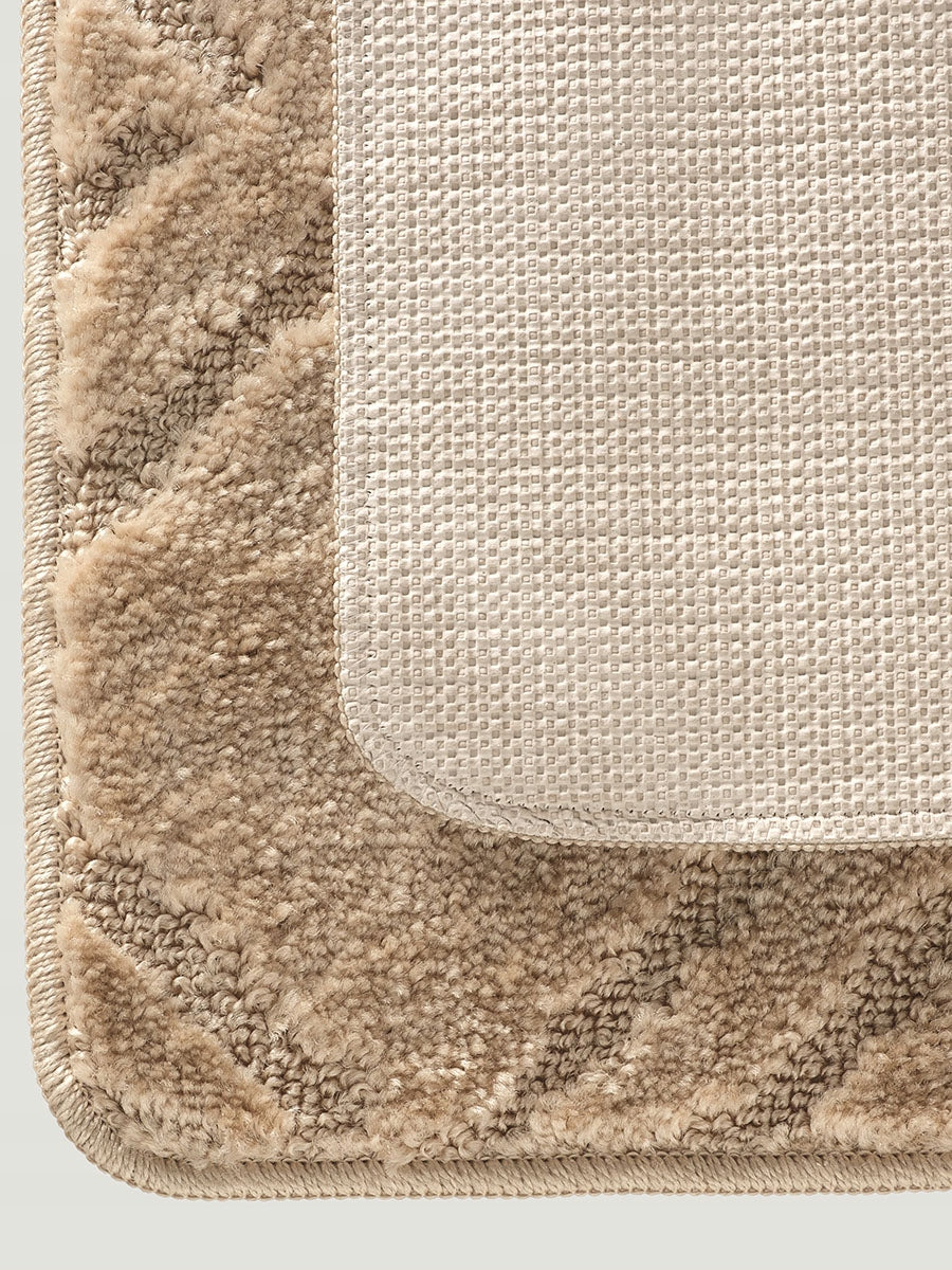 Bathroom Rug 50x80 Non-Slip Large Bathroom Mat Silver BEIGE Length 80 cm