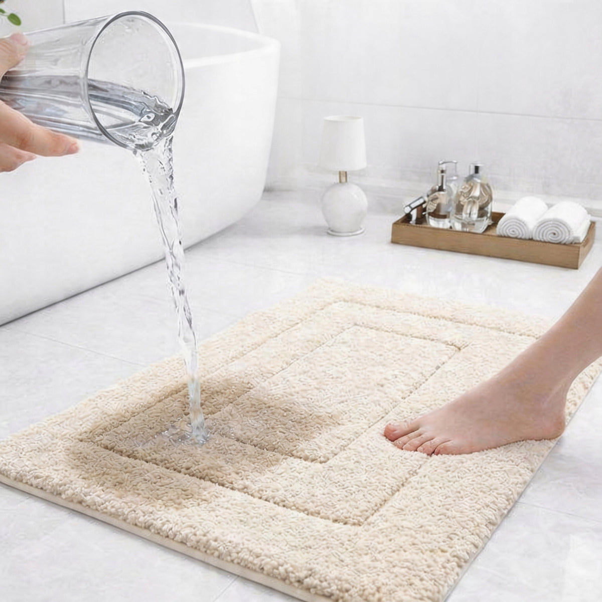 Bathroom Rug 80x50 Soft Absorbent Quick Drying Anti-Slip Brand BOTC