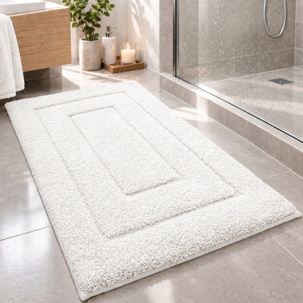 Bathroom Rug 80x50 Soft Absorbent Quick Drying Anti-Slip