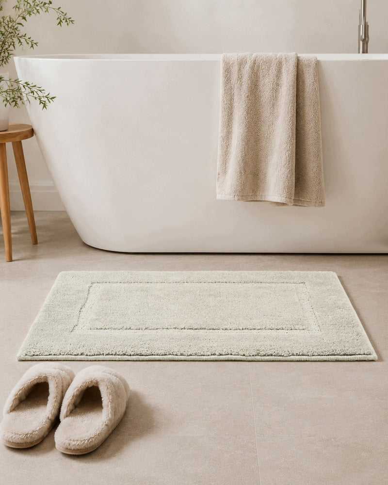 Bathroom Rug Anti-Slip Quick-Drying Mat Beige Soft 65x45 cm Manufacturer code AWD02162147