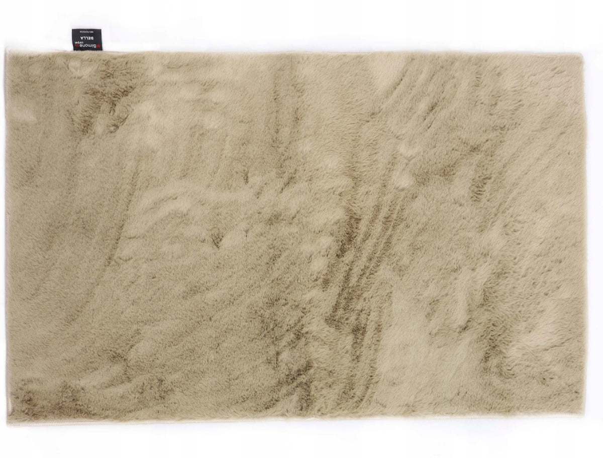 Bathroom Rug Anti-slip Soft Rabbit Beige 60x90 cm Bella Brand ELSIMONE CARPET