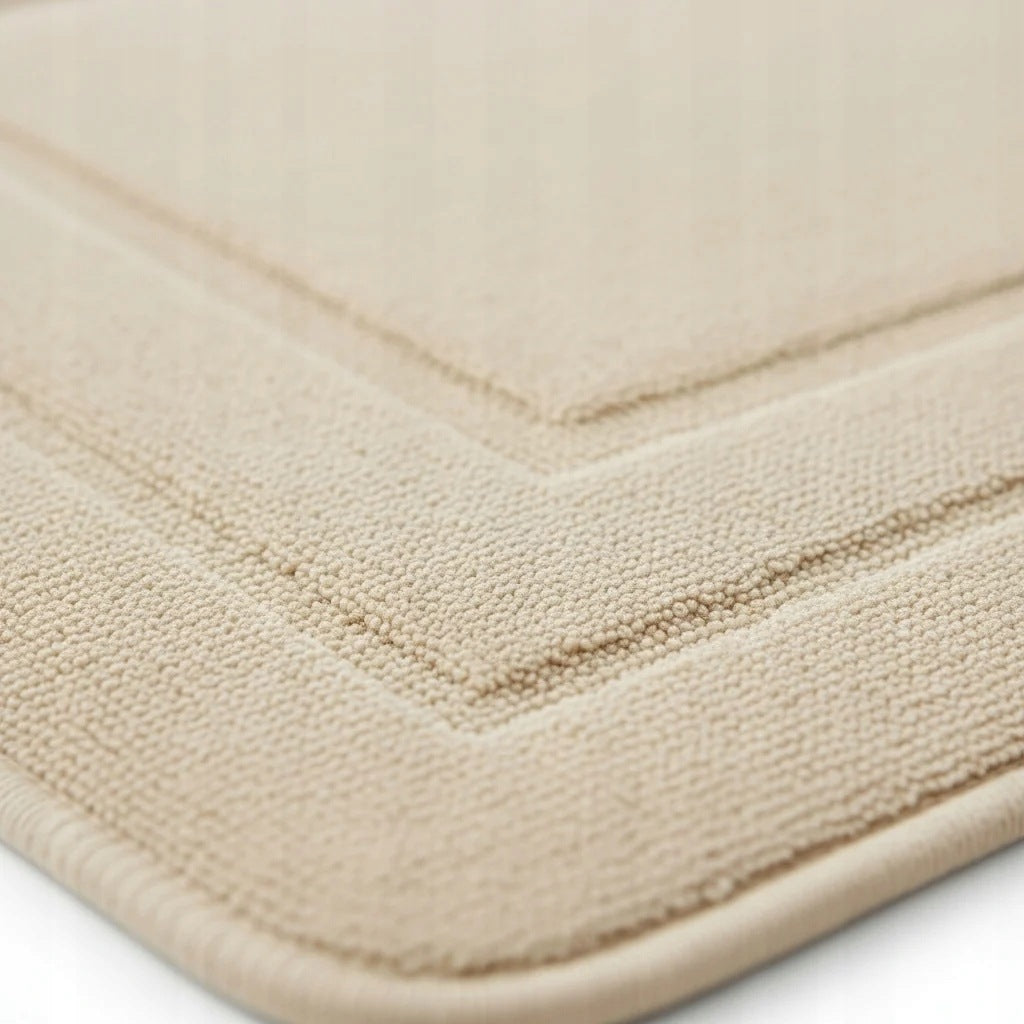 Bathroom Rug Beige 50x80 cm Decorative Rubber Bottom Anti-Slip Packaging status original
