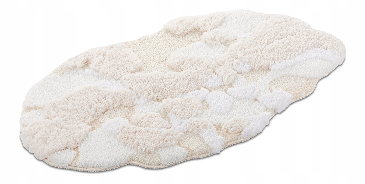 Bathroom Rug Beige Anti-Slip 50x80cm Premium Fluffy Laundry