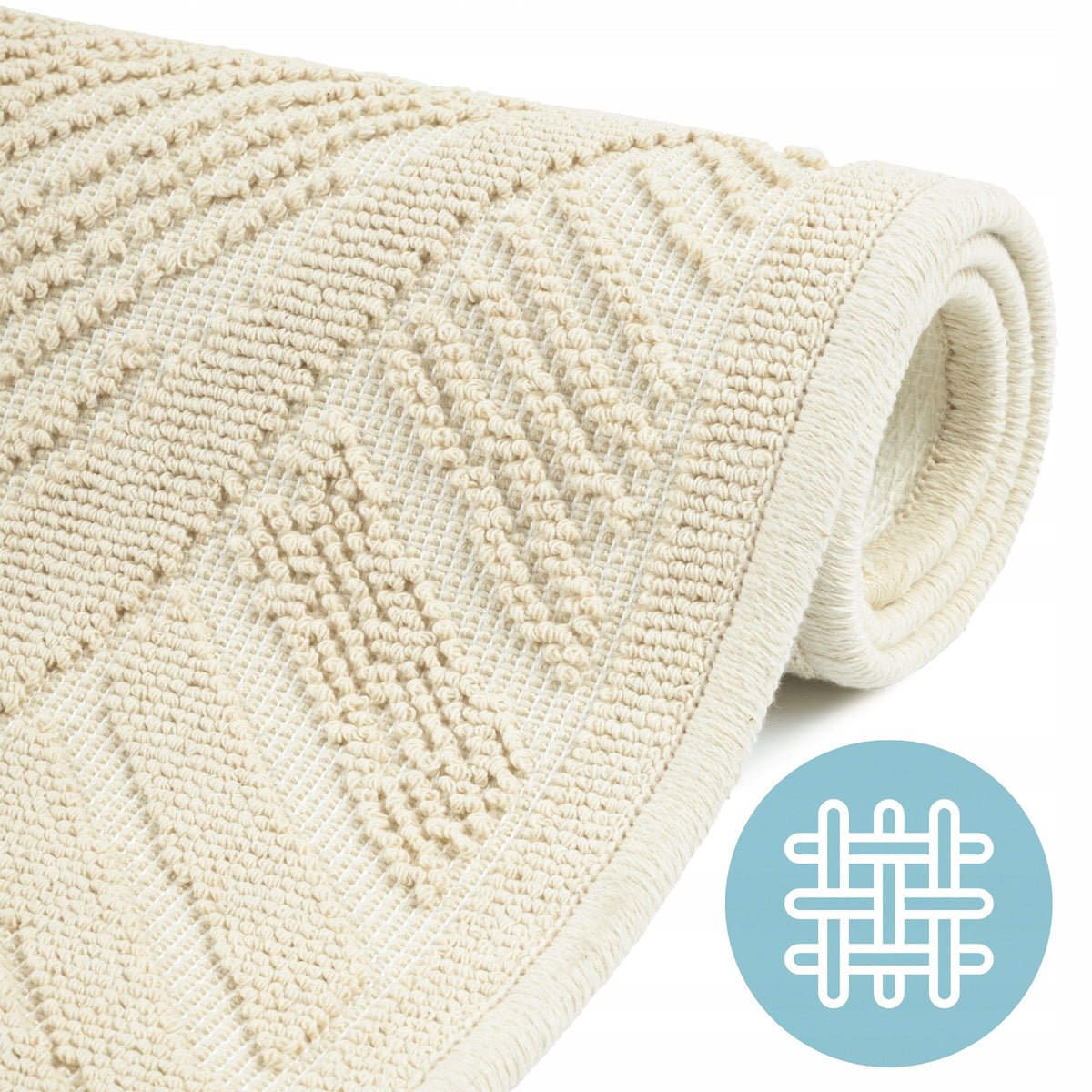 Bathroom Rug Large Cotton Absorbent Anti-slip 73x135 Washable Manufacturer code EF0428