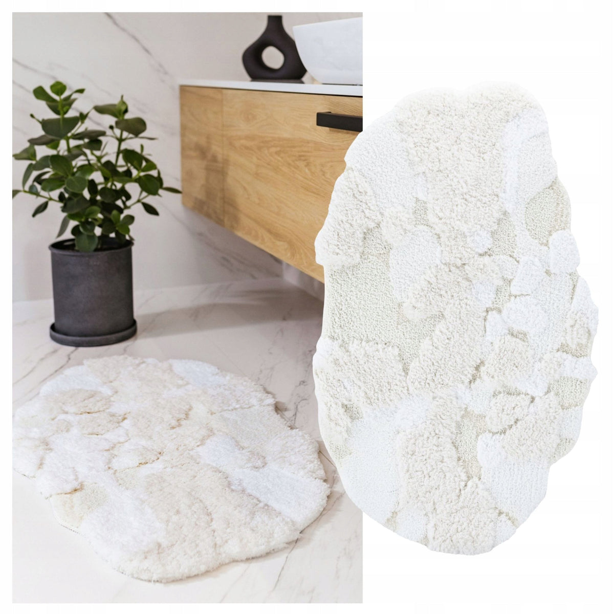 Bathroom Rug Large Fluffy 60x100 Soft Anti-Slip For Laundry Packaging status original
