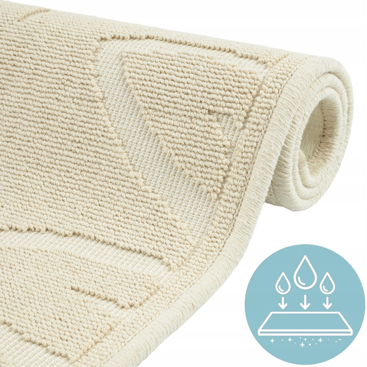 Bathroom Rug Quick Drying Egyptian Cotton Absorbent Anti Slip 50x80 Manufacturer code EF0414