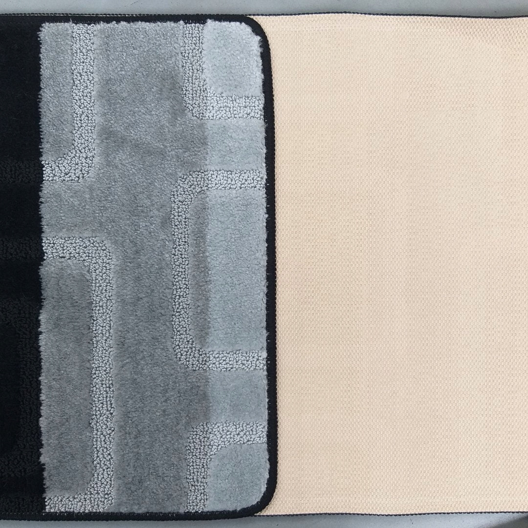 Bathroom Rugs for Toilet Set 2cz Rugs Grey Black Non-Slip Manufacturer code 5905490907035