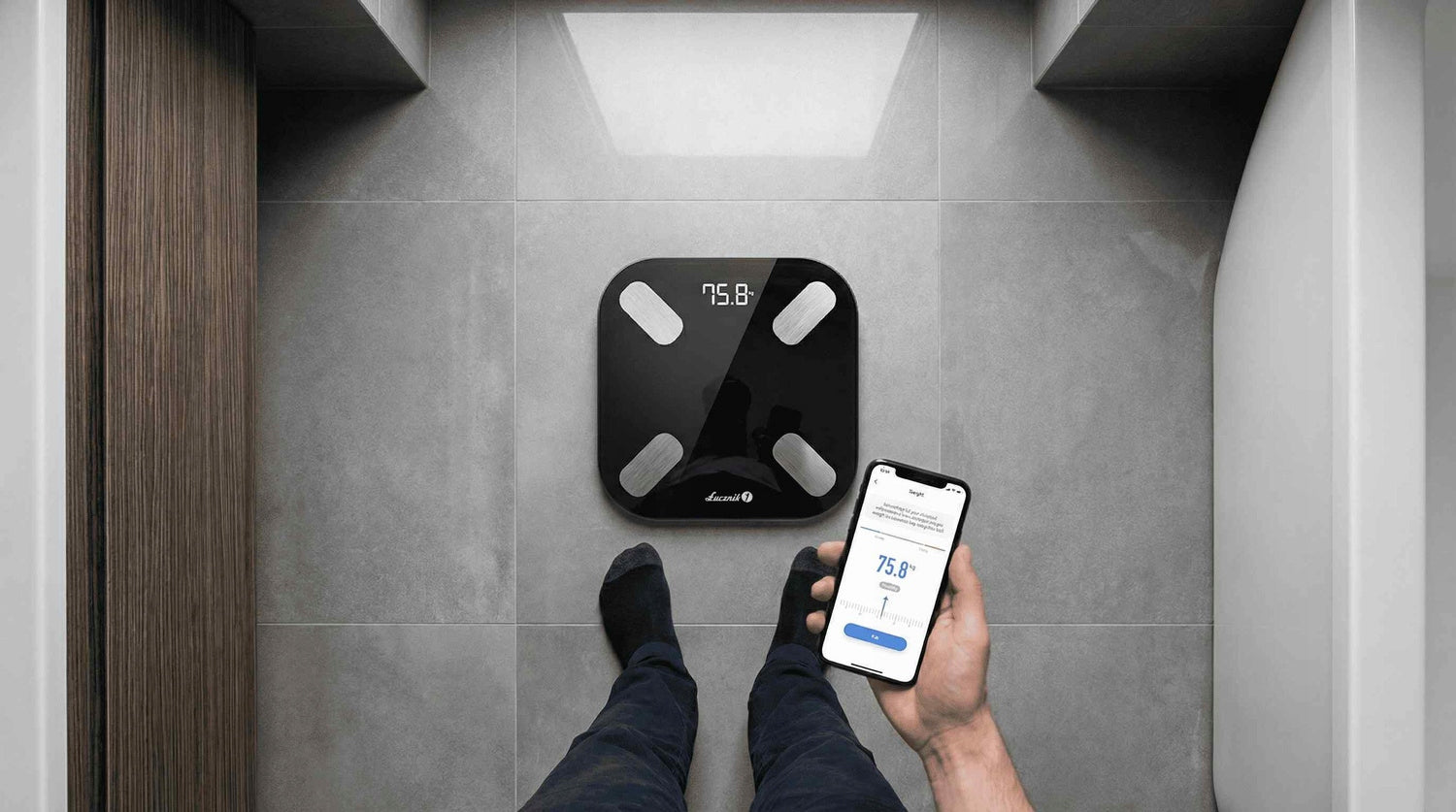 Bathroom Scale Analytical Electronic Fat Measurement BMI Glass Packaging status original
