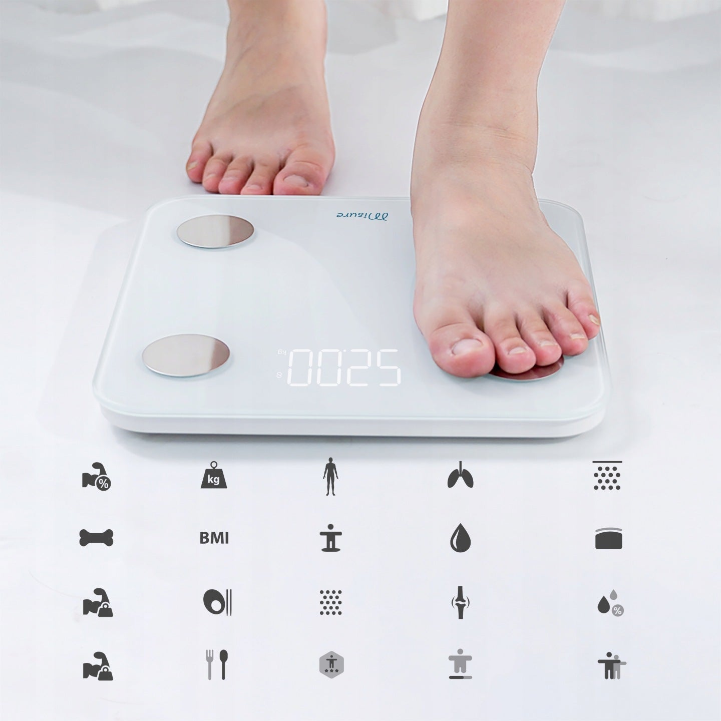 Bathroom Scale Analytical Electronic Misure Smart BMI Fat Measurement Packaging status original