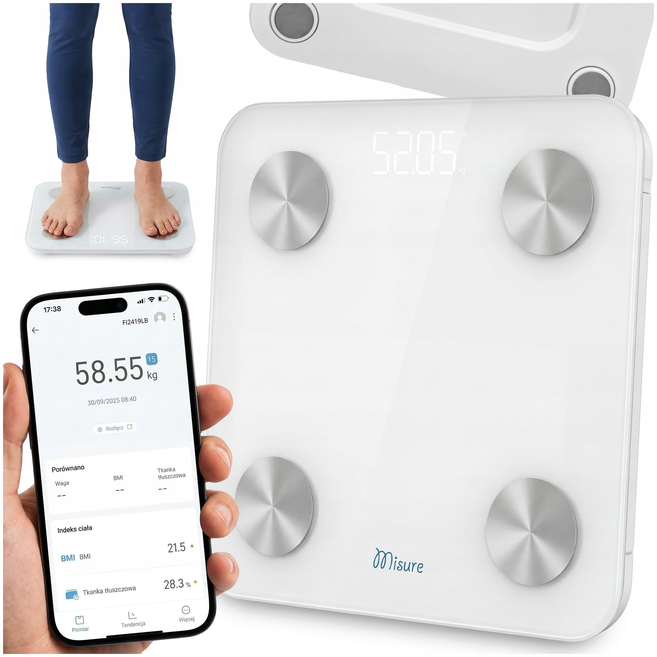 Bathroom Scale Analytical Electronic Misure Smart BMI Fat Measurement