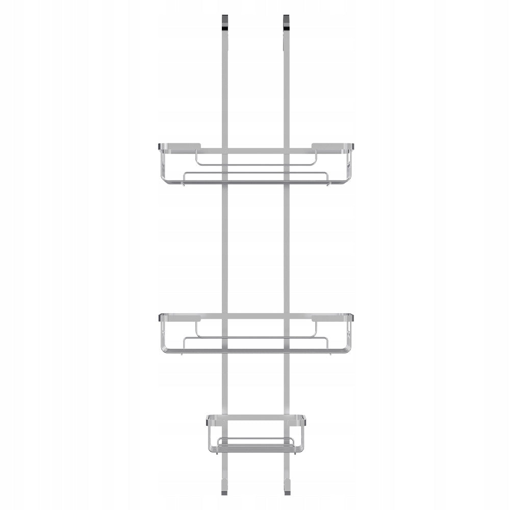 Bathroom Shelf Hanging Wire Cabin 3 Tier Silver Steel Packaging status original