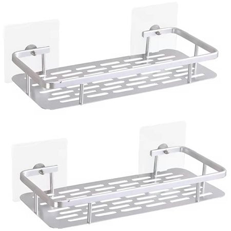 Bathroom Shelf Self Adhesive Hanging Loft Set of 2