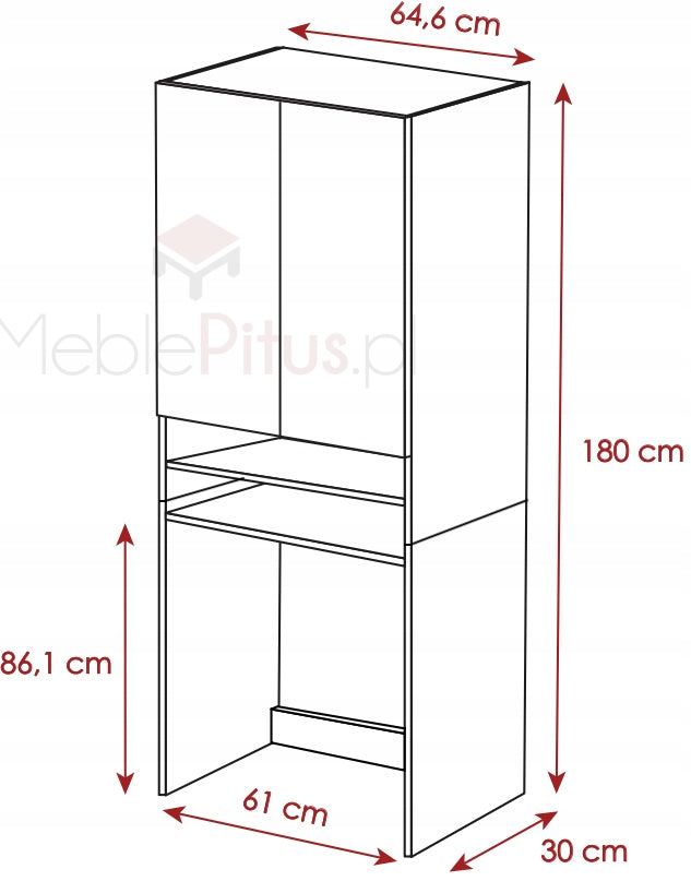Bathroom Shelving Unit Over Washing Machine ZP1 White with Shelf Built-in Washing Machine for Bathroom Manufacturer code ZP1BIA