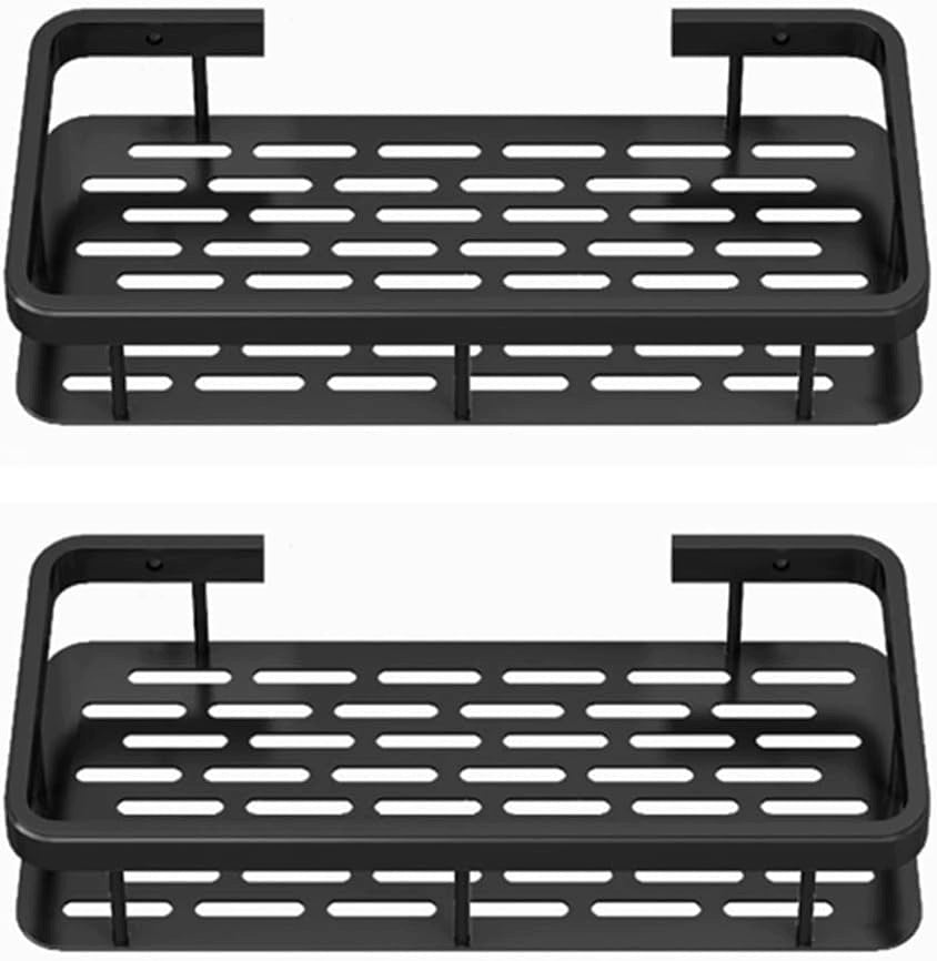 Bathroom Shower Shelf Black Loft Without Drilling 30cm 2 pcs