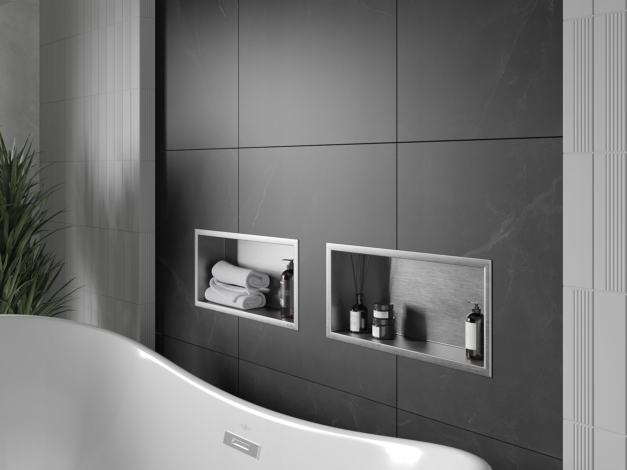 Bathroom Shower Shelf Flange 45x20 Mexen X-Wall inox Brand Mexen