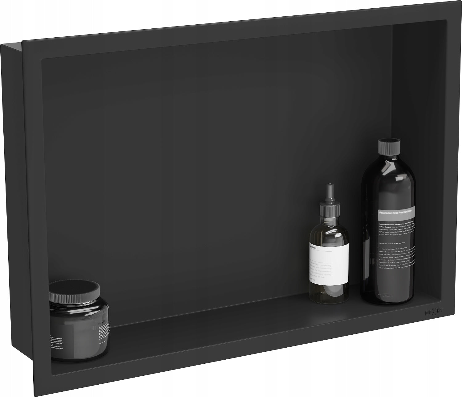 Bathroom Shower Shelf Flange 45x30 Mexen X-Wall-R Black