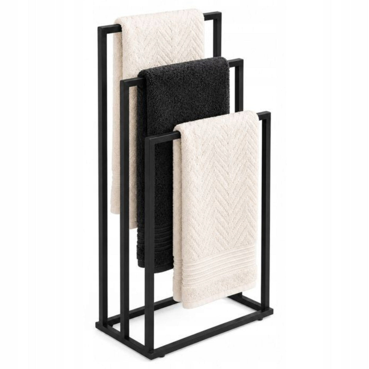 Bathroom Towel Bar Standing Black 3 Levels Manufacturer code MG-096L-BLACK