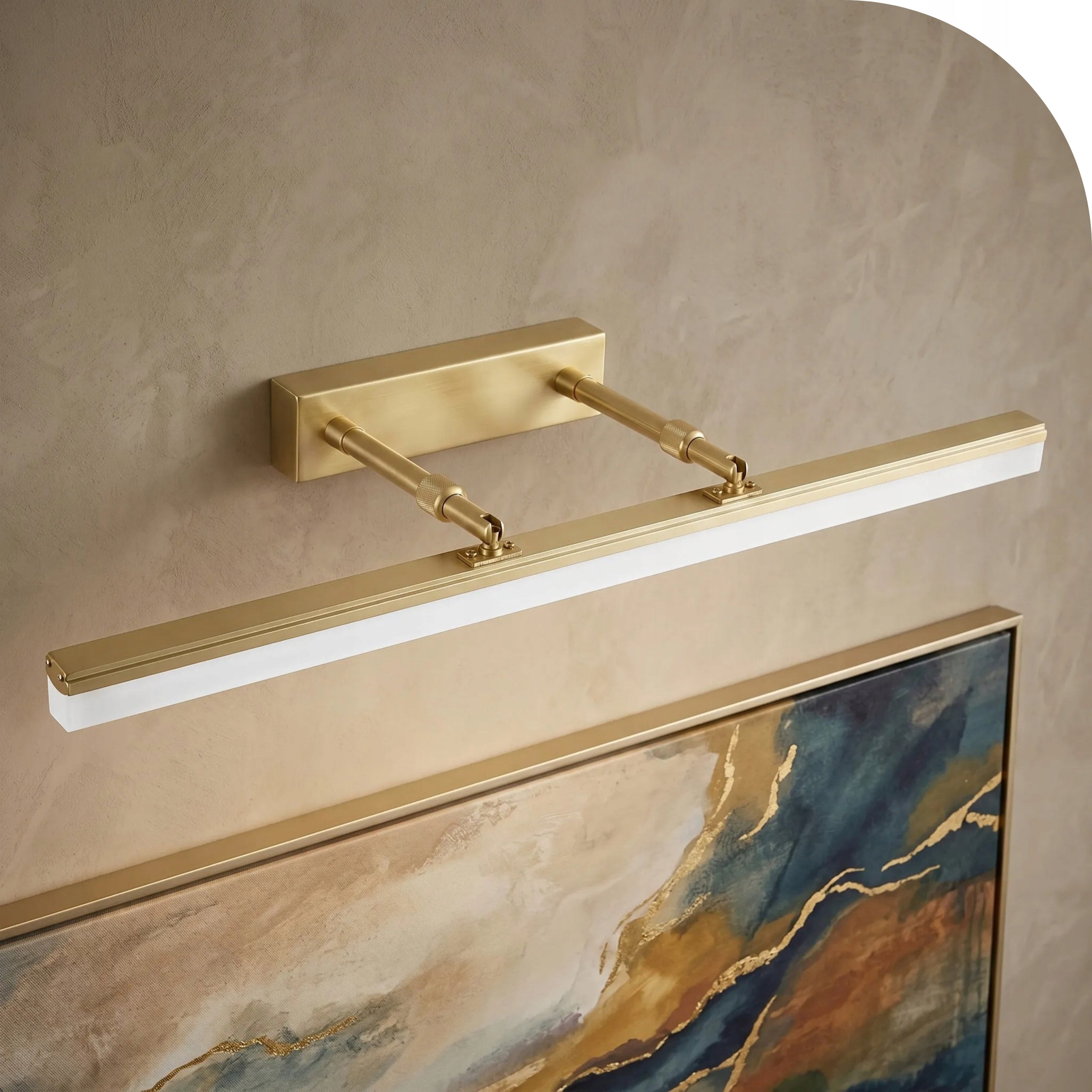 Bathroom Wall Lamp Over Mirror Led Gold Brushed 60 cm Lamp Over Picture Manufacturer code OSW-66031
