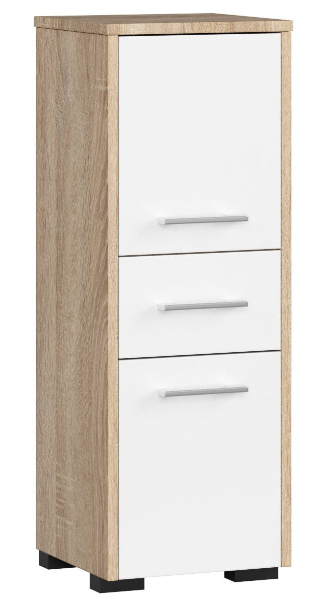 Bathroom cabinet 1 drawer sonoma oak white 85