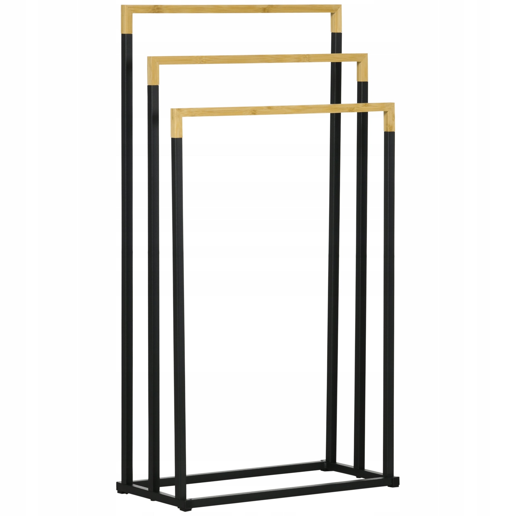 Bathroom hanger Kleankin black 45 x 22,5 x 86 cm