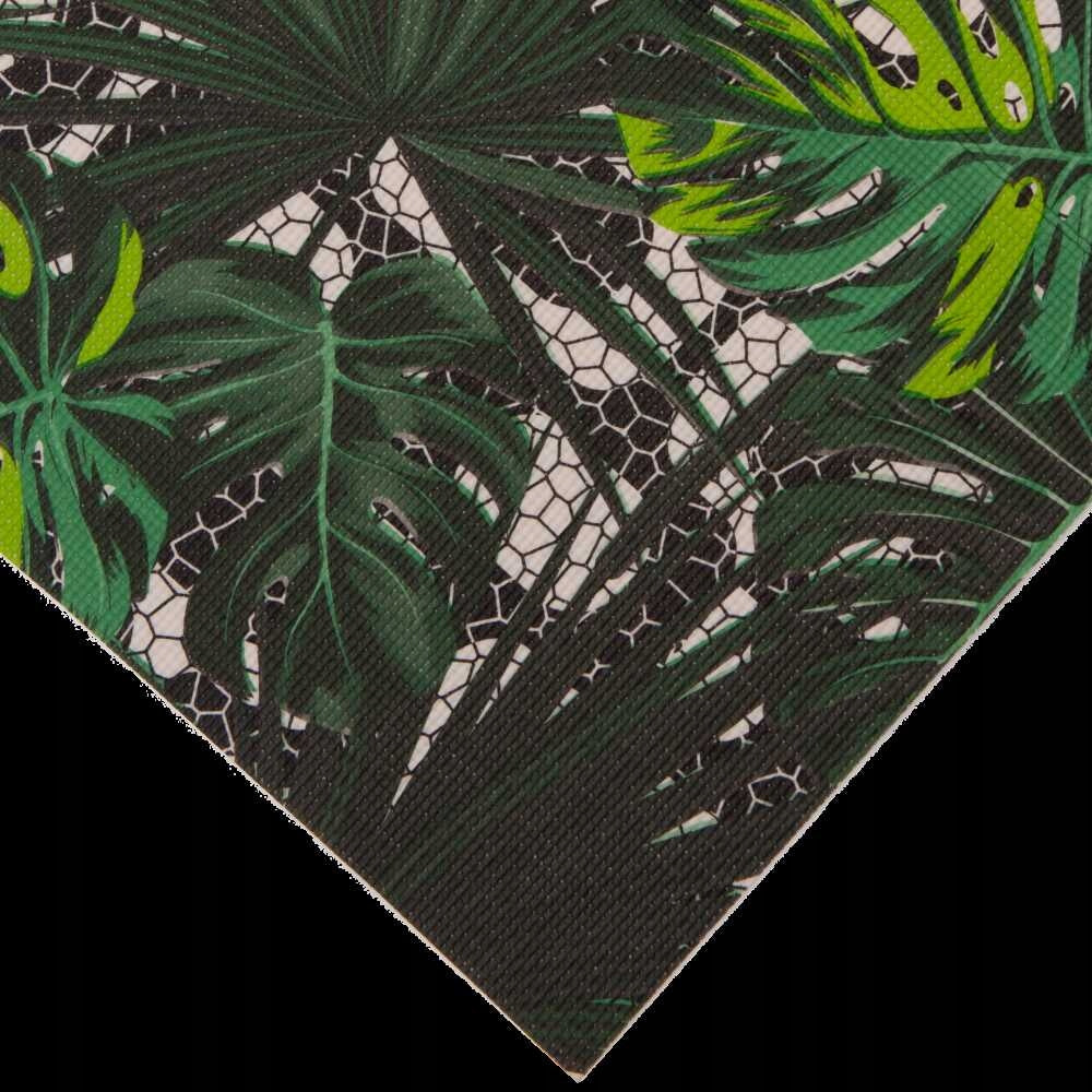 Bathroom mat Premium PVC monstera green 65cm Manufacturer code softy-tex M244 monstera