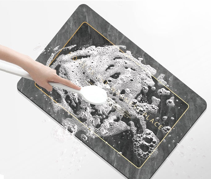 Bathroom mat with diatomite absorbent quick-drying non-slip 40x60 cm Product width 40 cm