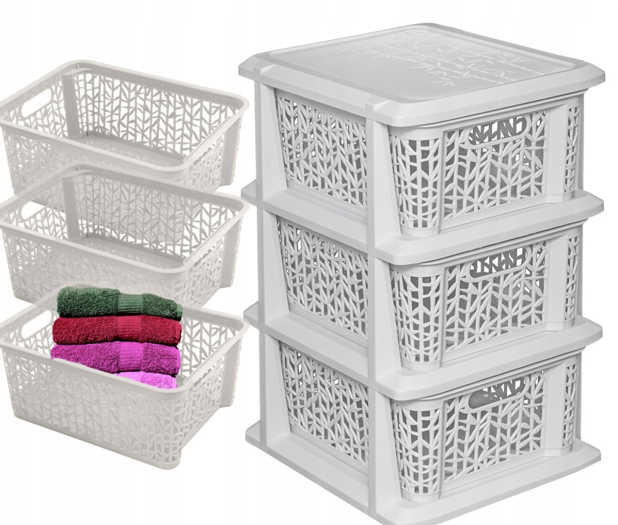 Bathroom rack BranQ white 29,3 x 25 x 44,2 cm Furniture color white