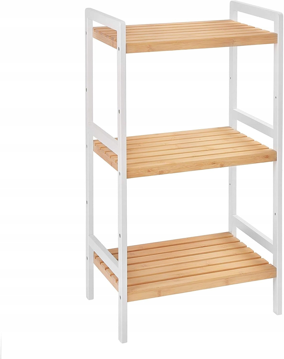 Bathroom rack Songmics white, natural oak 31,5 x 45 x 80 cm OUTLET
