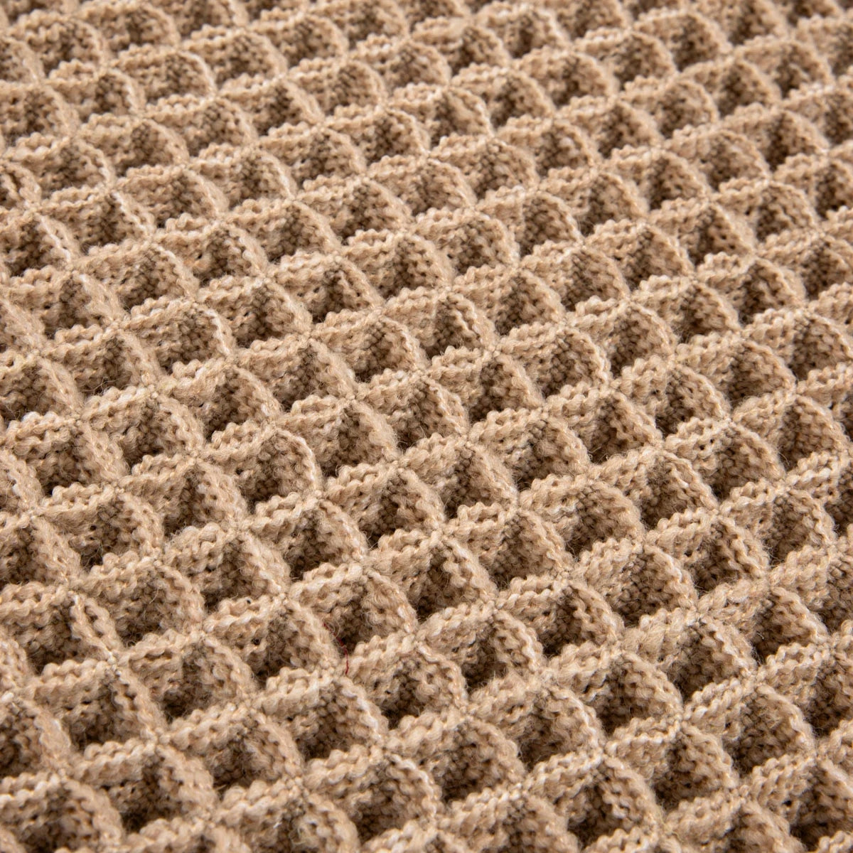 Bathroom rug VAFFEL beige with wafer texture 40x60 cm HOMLA Length 60 cm