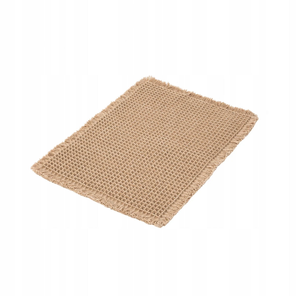 Bathroom rug VAFFEL beige with wafer texture 40x60 cm HOMLA Packaging status original