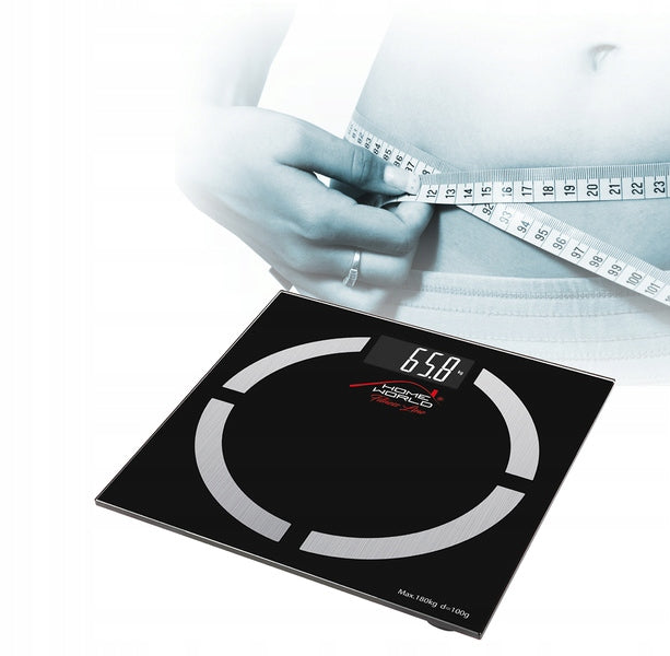 Bathroom scale ANALYTICAL electronic 180kg glass SMART 12in1 TECH-MED Packaging status original