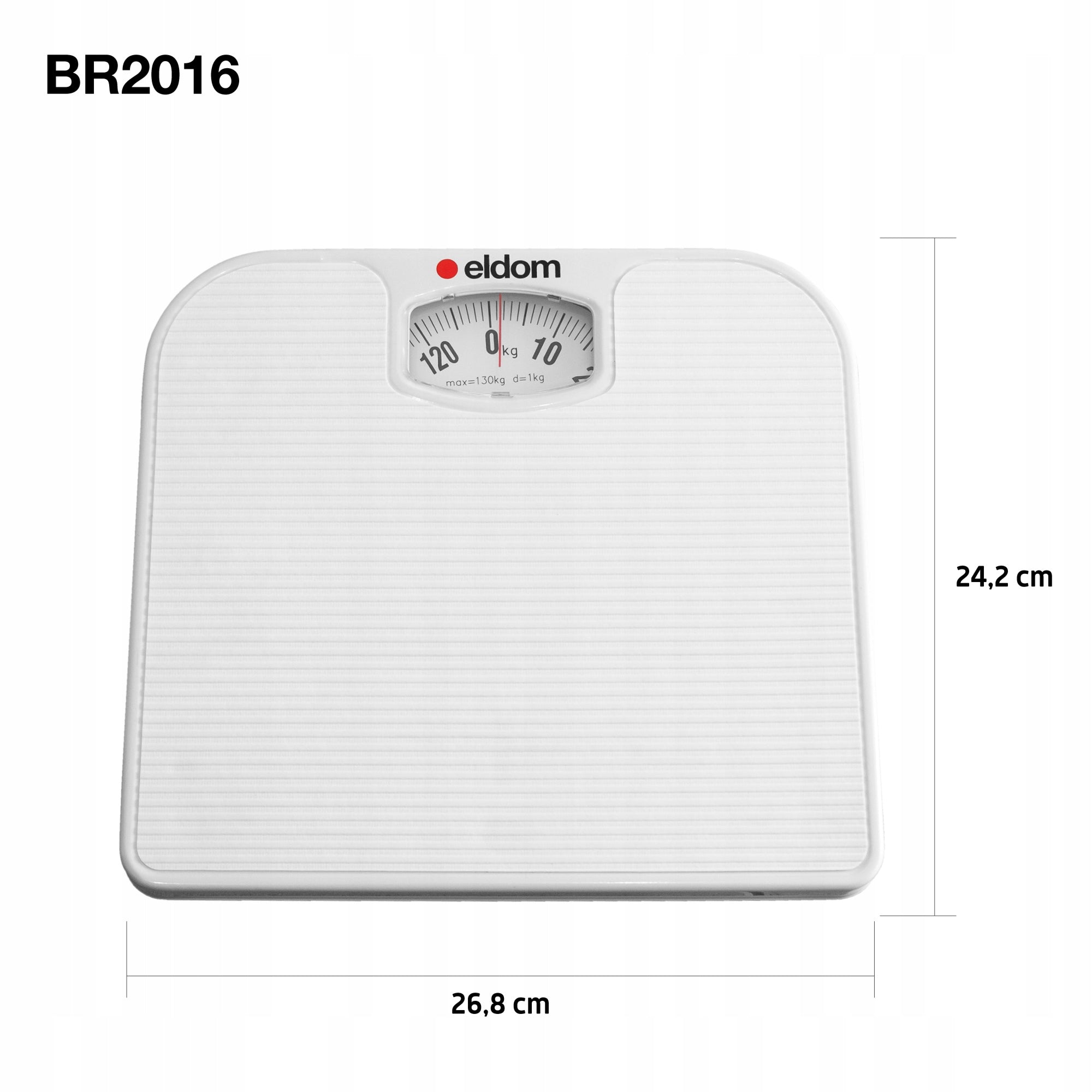 Bathroom scale Eldom mechanical white 120 kg 1000 g Brand Eldom