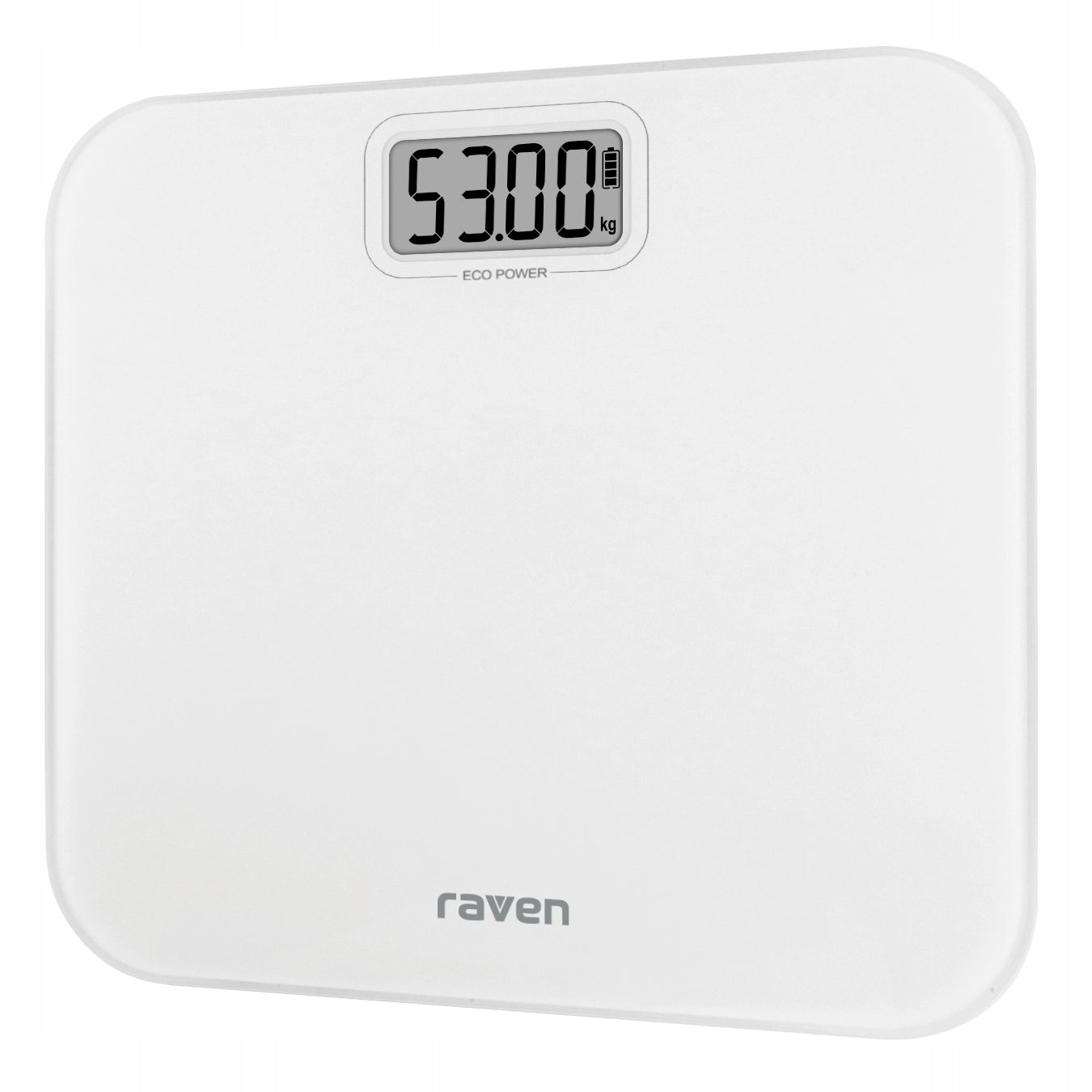 Bathroom scale Raven Eco Power EW015 180kg No Battery Required Glass White Packaging status original