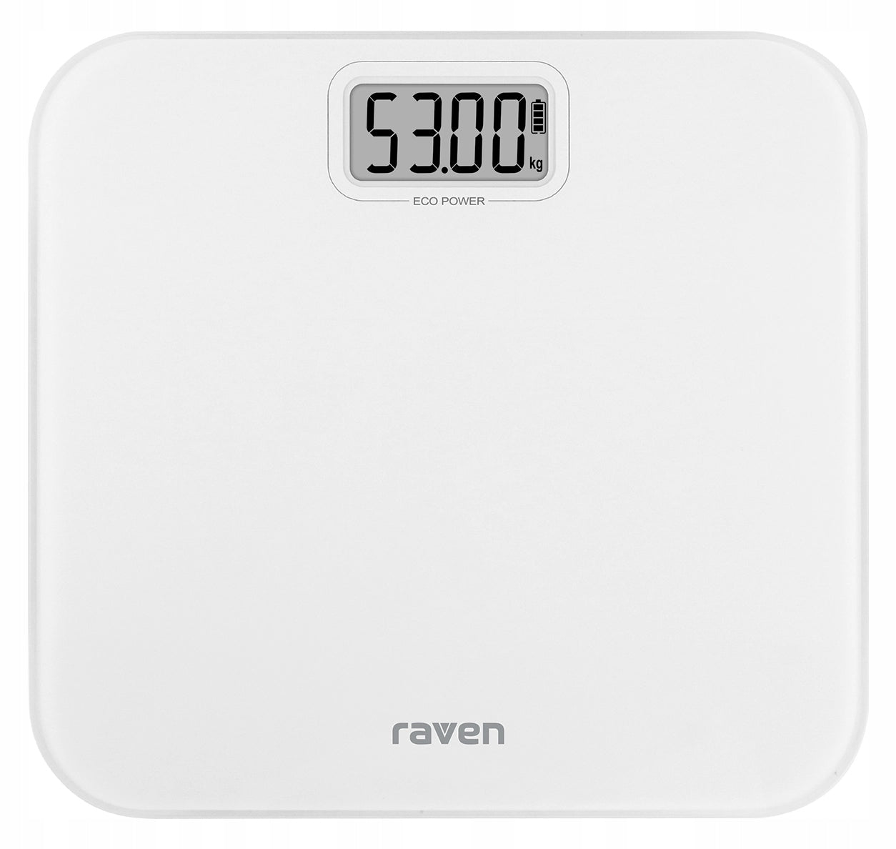Bathroom scale Raven Eco Power EW015 180kg No Battery Required Glass White
