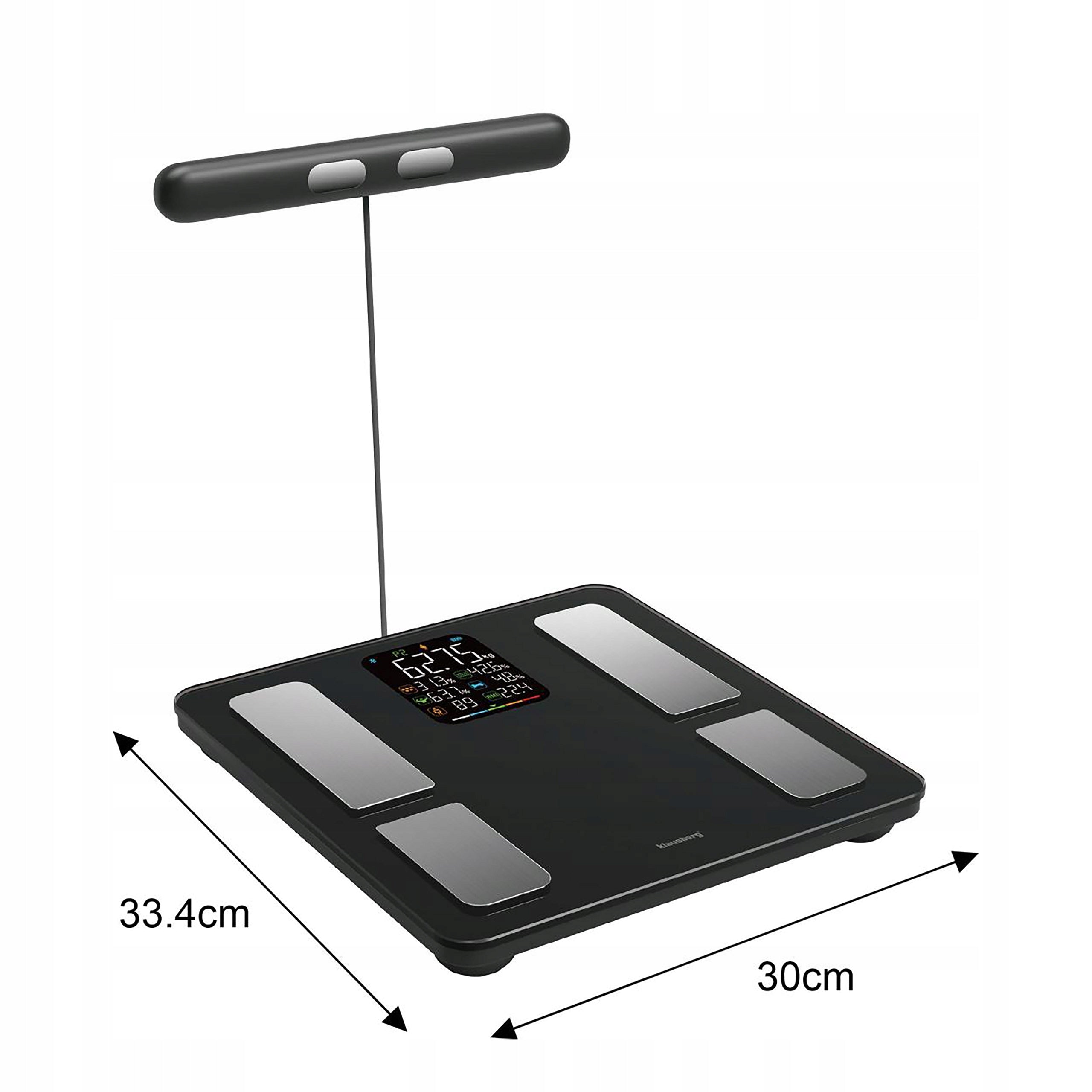 Bathroom scale with handle electronic analytical black up to 180 kg Packaging status original