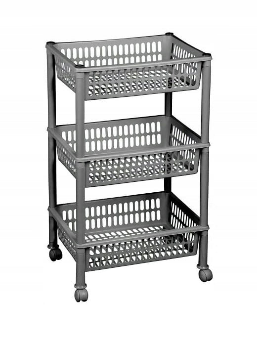 Bathroom shelf on wheels, shelf, cabinet, 3 levels