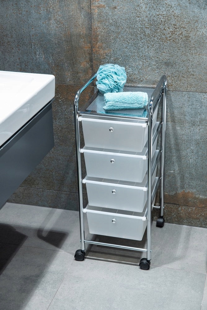 Bathroom shelving unit AWD Interior white 39 x 33 x 80,5 cm Furniture depth 39 cm