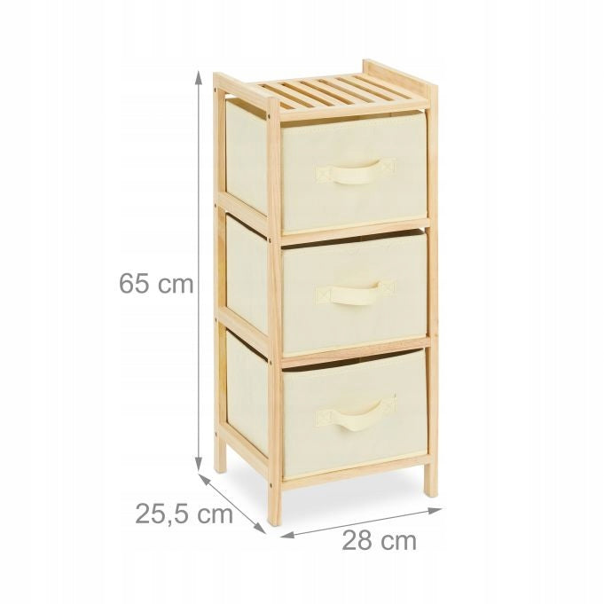 Bathroom shelving unit Relaxdays pine 25x28x65 cm compact for small spaces Furniture depth 25 cm