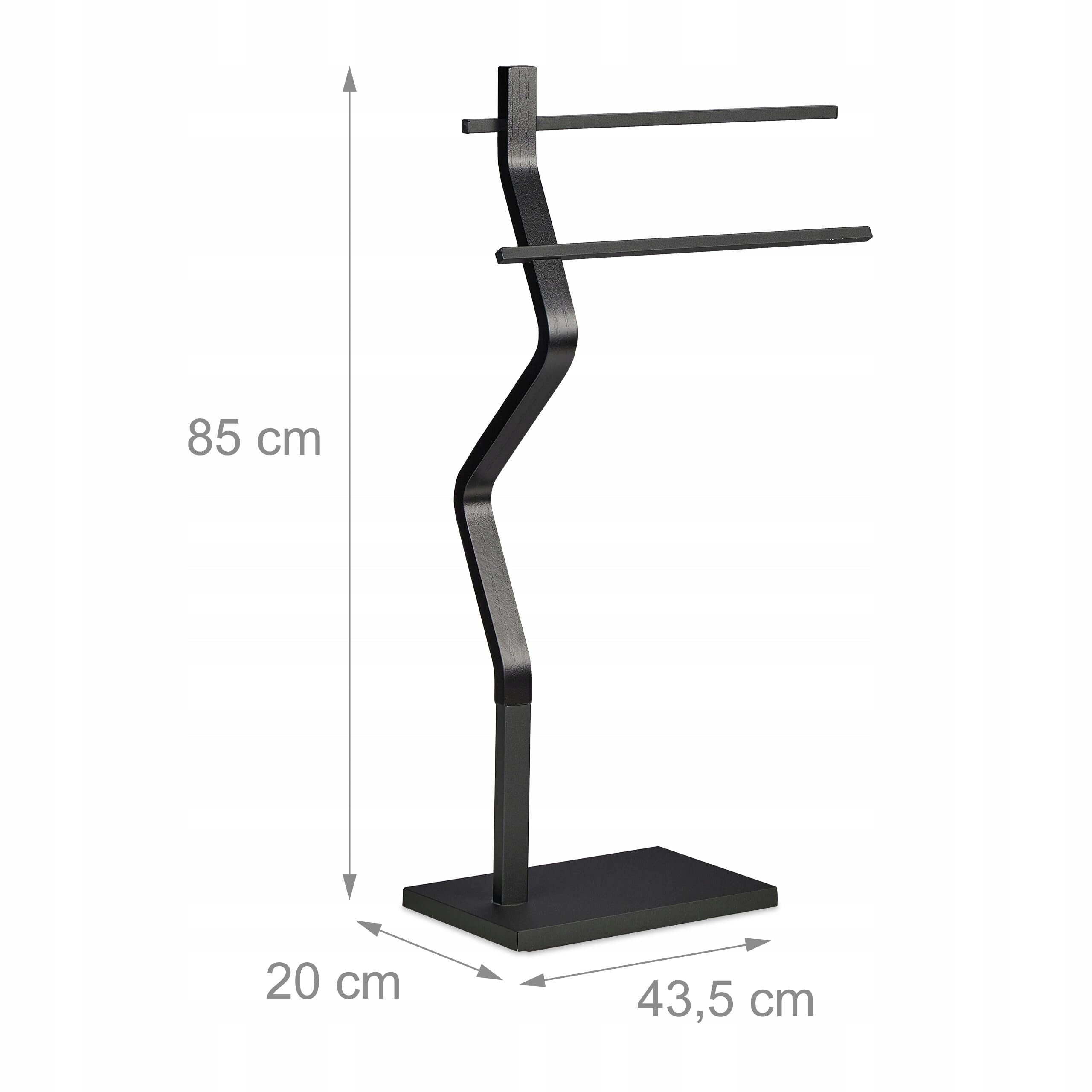 Bathroom shelving unit towel organizer Relaxdays black 20 x 43,5 x 85 cm Manufacturer code 10046876