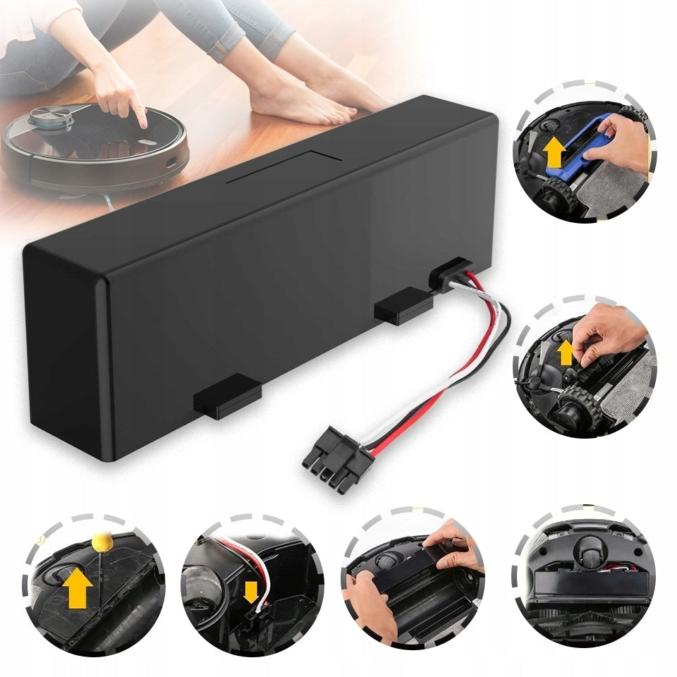 Battery 3200mAh Battery for Xiaomi Robot Mop Pro INR18650 MA1-4S1P-SC