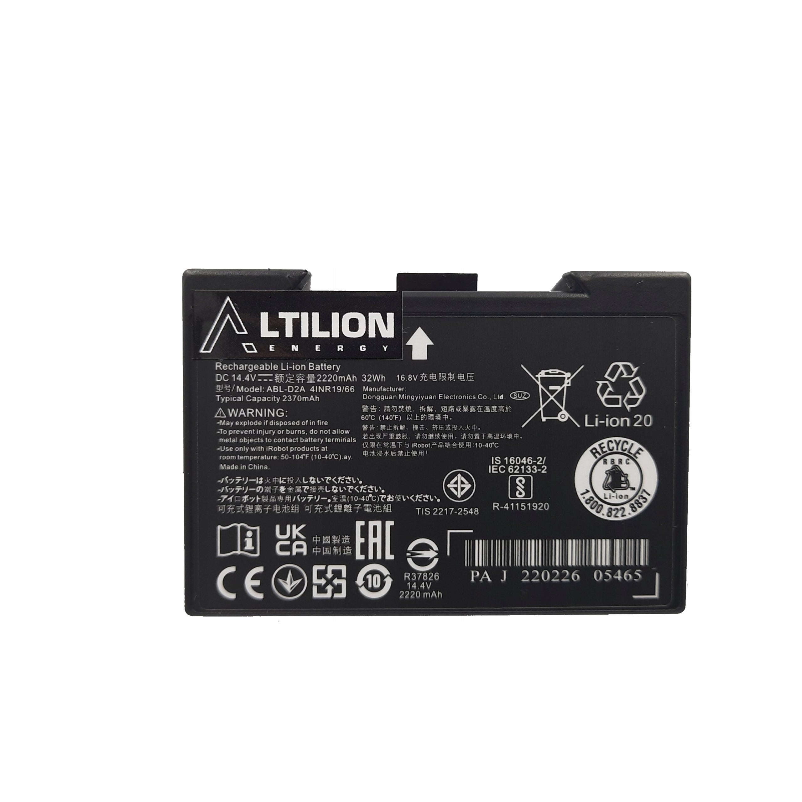 Battery ABL-D2 ABL-D2A for Roomba i3 i4 i5 i6 i7 i8 e5 e6 EAN (GTIN) 5905562276519