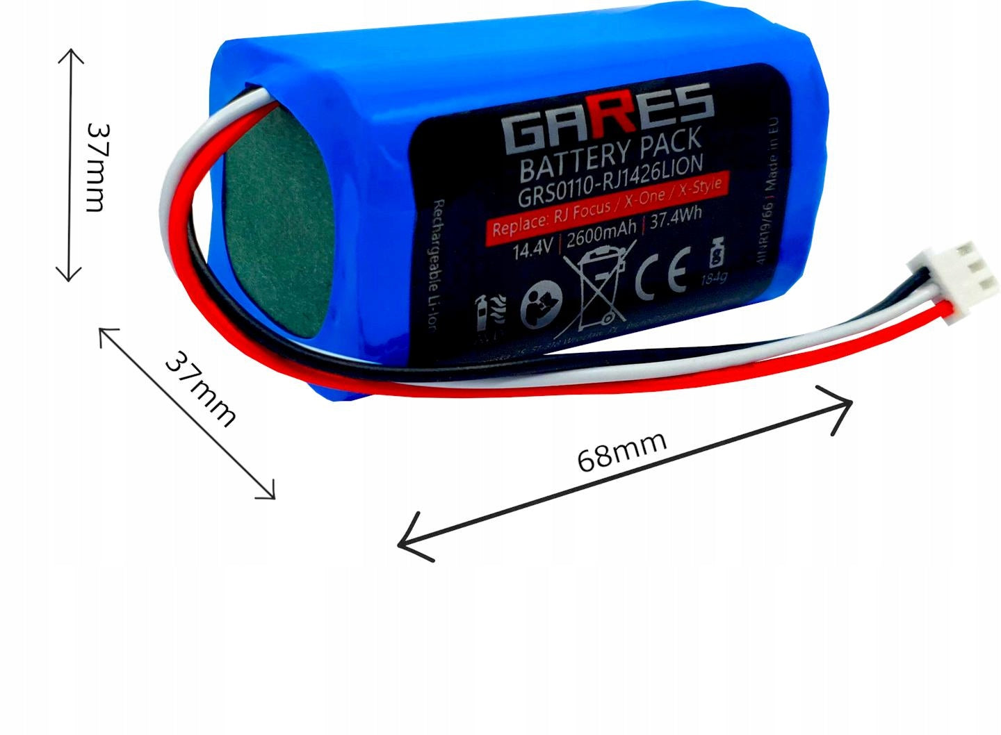 Battery Gares for Proscenic Neo 820S 820P 830P 14,4V 2,6Ah Packaging status original